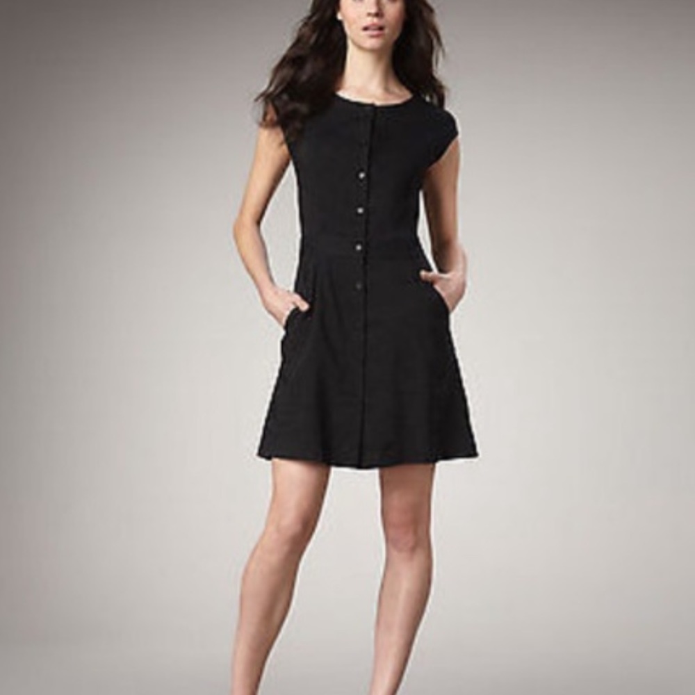 NEW Theory Dark Blue Jalia Button Down Dress